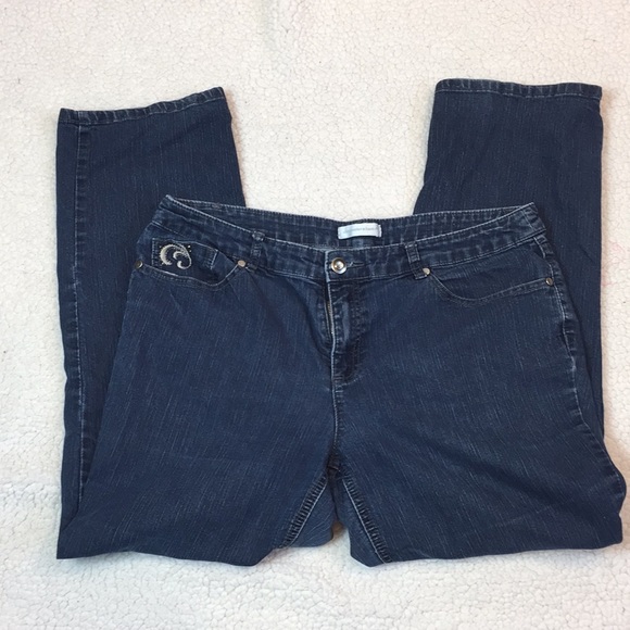 Christopher & Banks Pants - Christopher & banks bootcut embellished flap pocket jeans size 16